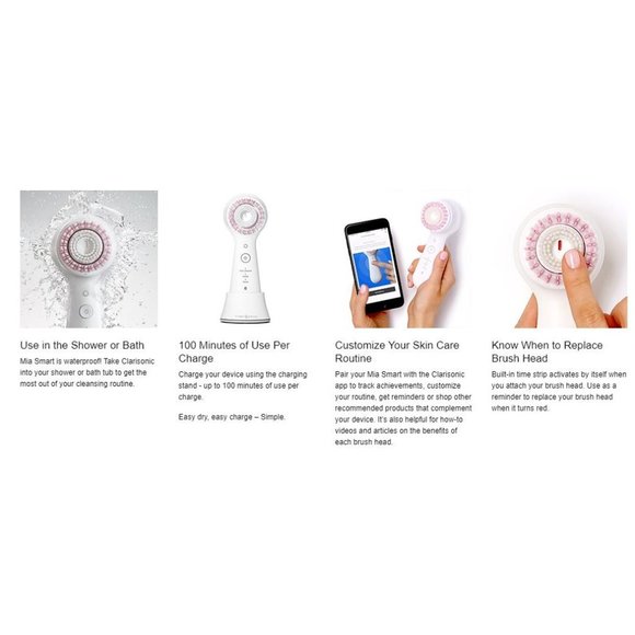 Clarisonic Mia Smart 3-in-1 App Connected Sonic Cleansing Device - WHITE - Picture 9 of 17